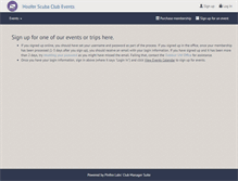 Tablet Screenshot of events.hooferscubaclub.org